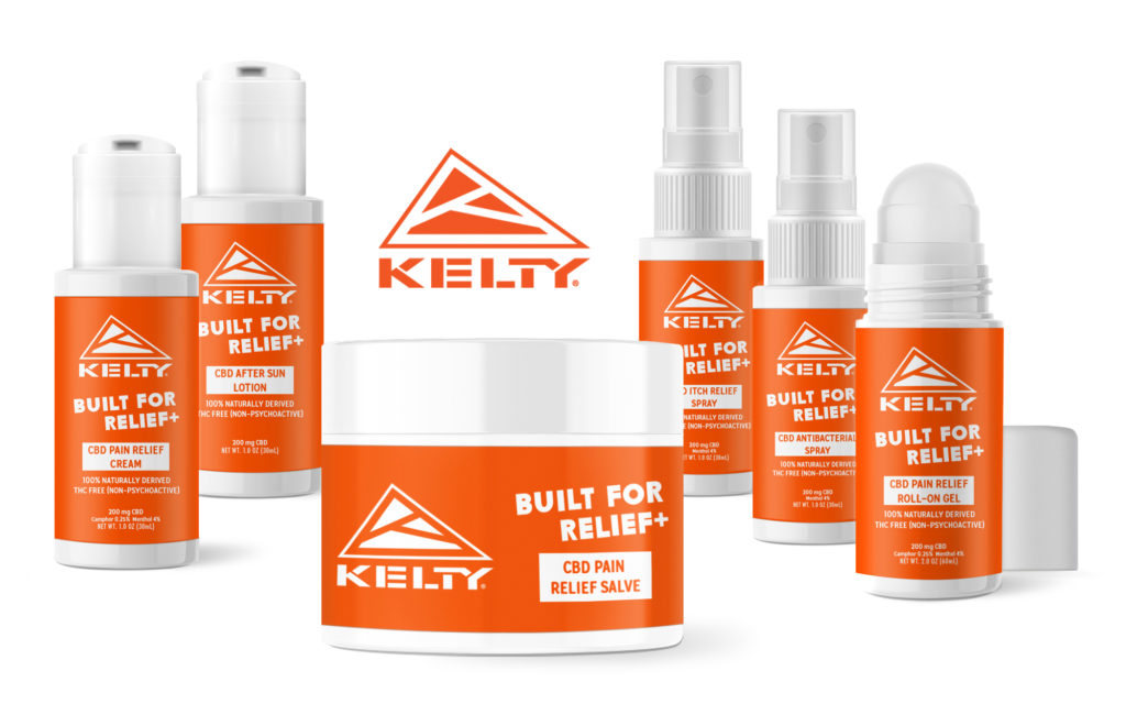 Kelty CBD Product salves, roll ons, creams, lotions, sprays for outdoors