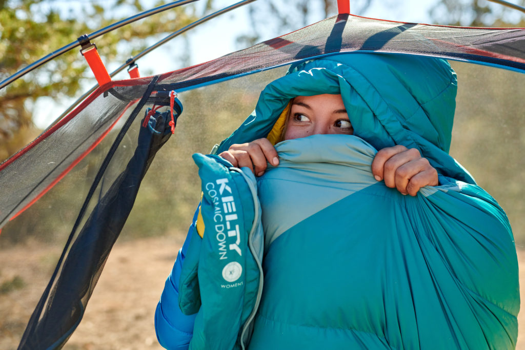 Stay warm while camping with the Kelty Women's sleeping bag